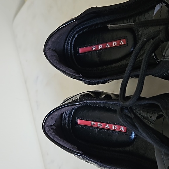 PRADA: Buffalo Dance black patent leather flats - Picture 6 of 9